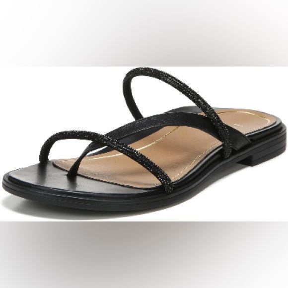 VIONIC PRISM BLACK SPARKLE SANDALS 6.5 - Picture 1 of 8